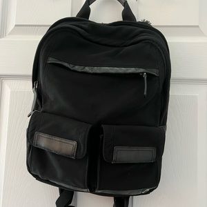 Black unisex backpack